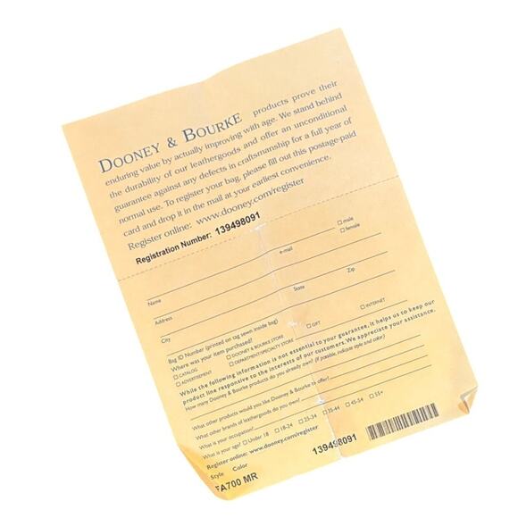 Authentic Dooney & Bourke Tan Leather Crossbody Handbag/Purse, EUC - Picture 7 of 7